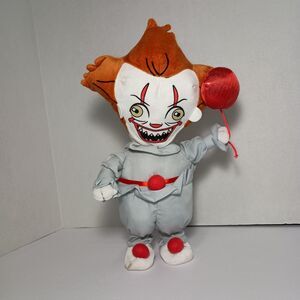 Pennywise Plush Stephen King IT 13" Walking Toy Doll Creepy Carnival Music Clown